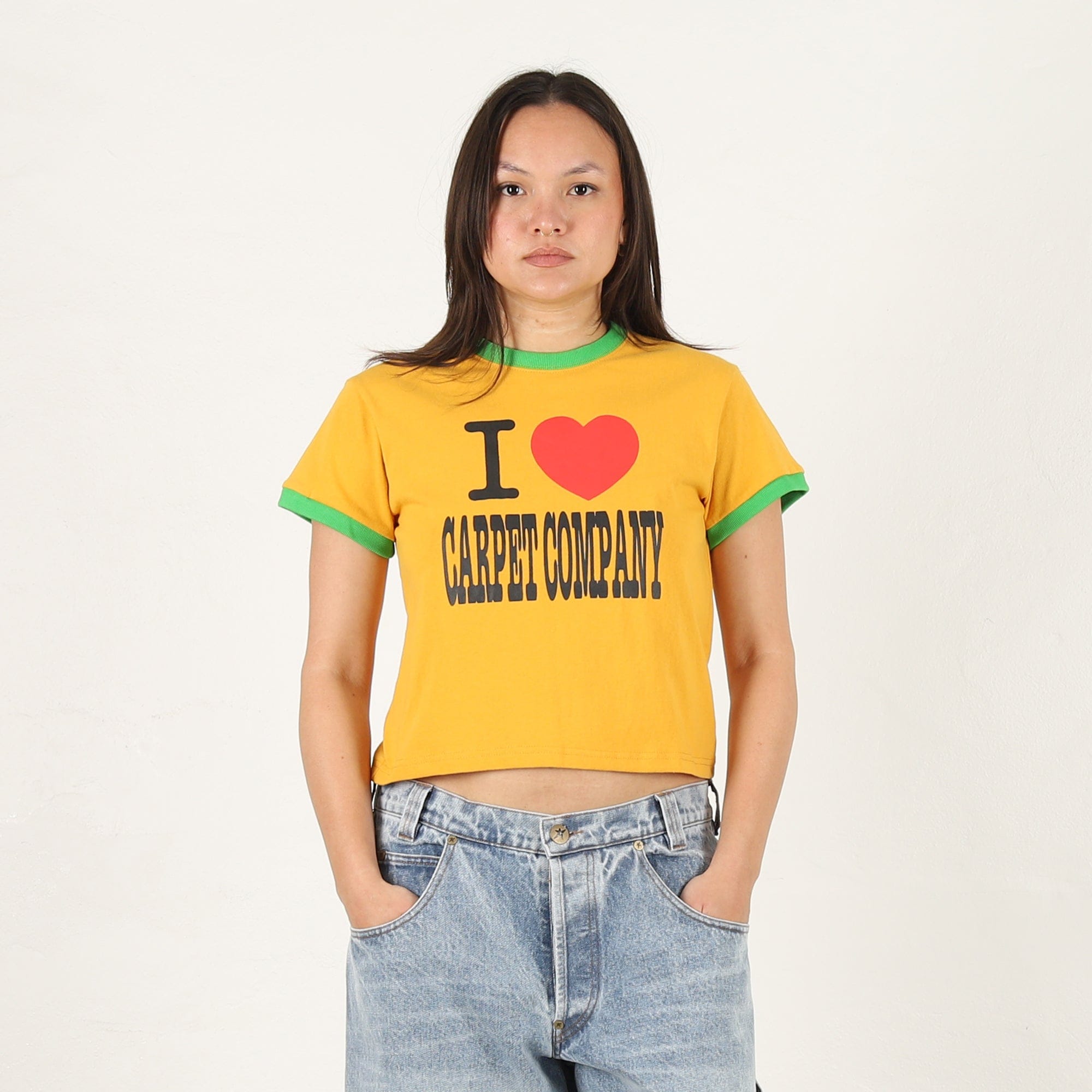 Carpet Hearts Girls T - Shirt - Yellow