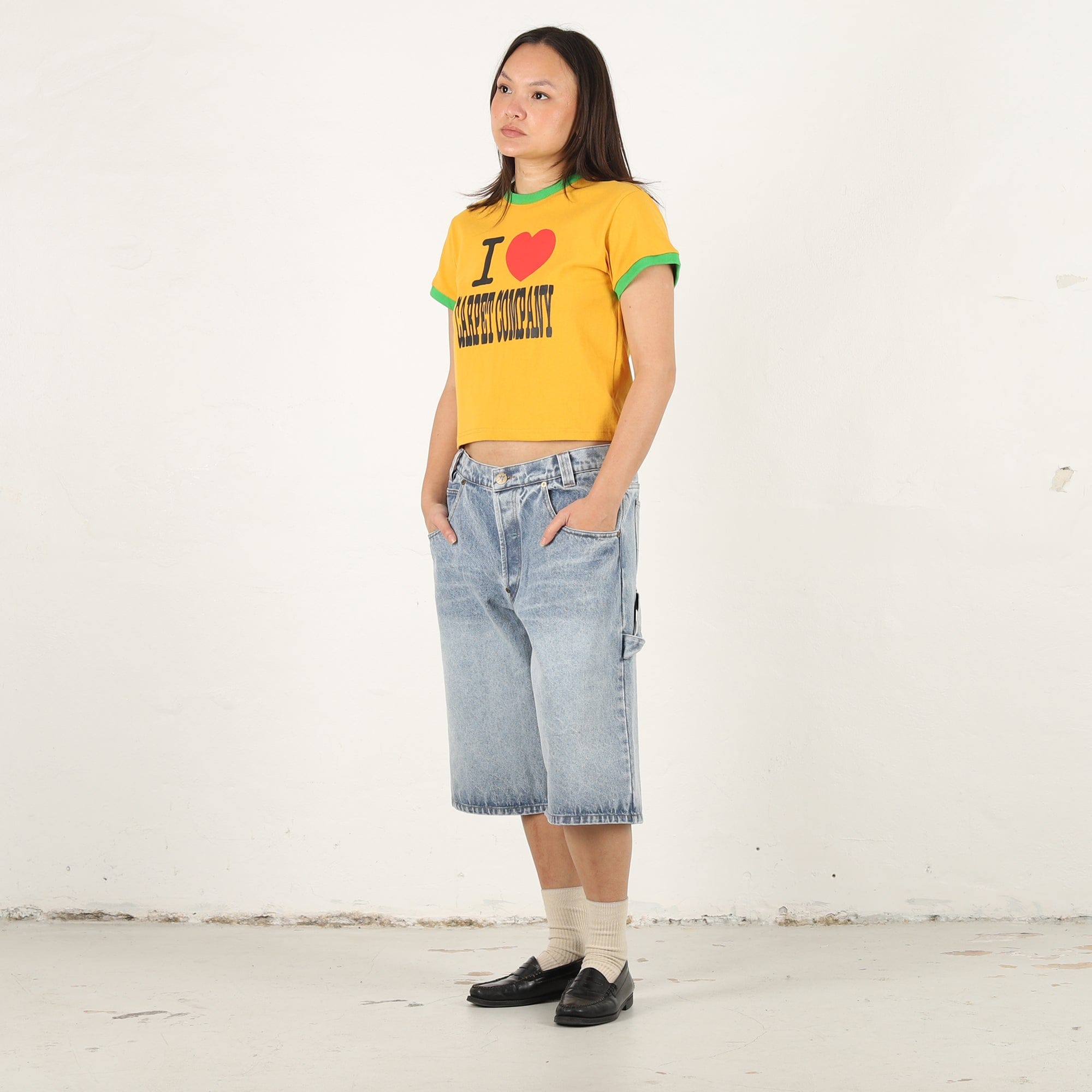 Carpet Hearts Girls T - Shirt - Yellow