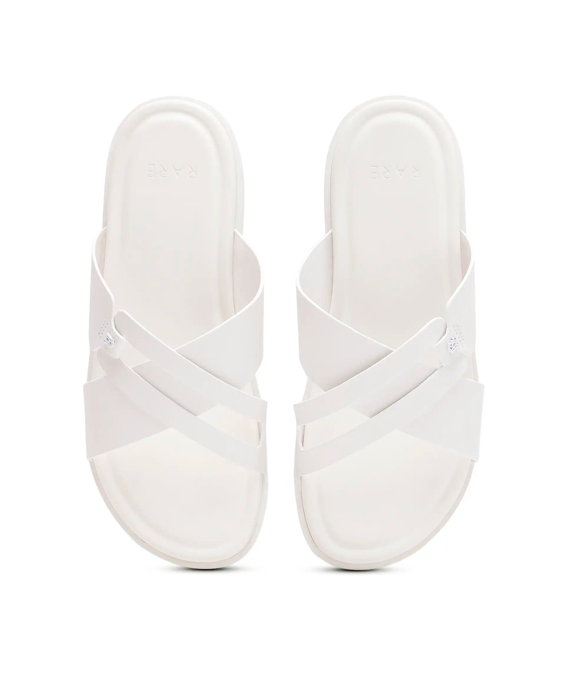 Rarez Men's Kross Light Ivory Leather Regular Sandal