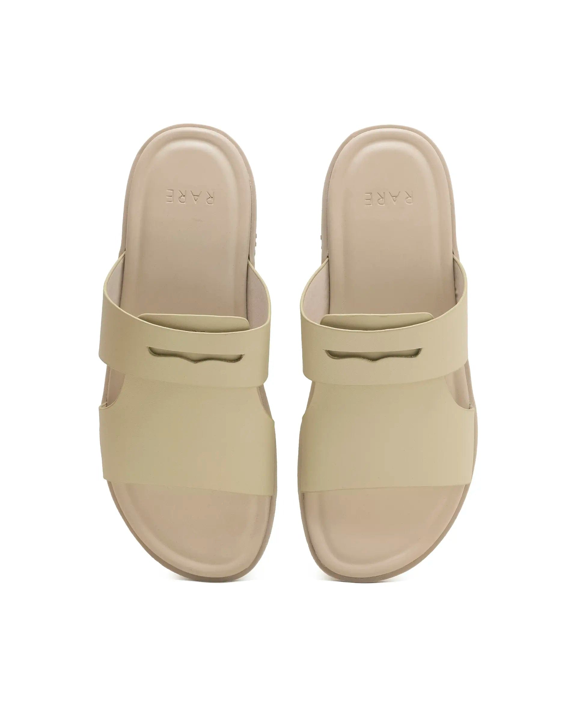 Rarez Men's Jaxa Dusky Yellow Leather Regular Sandal