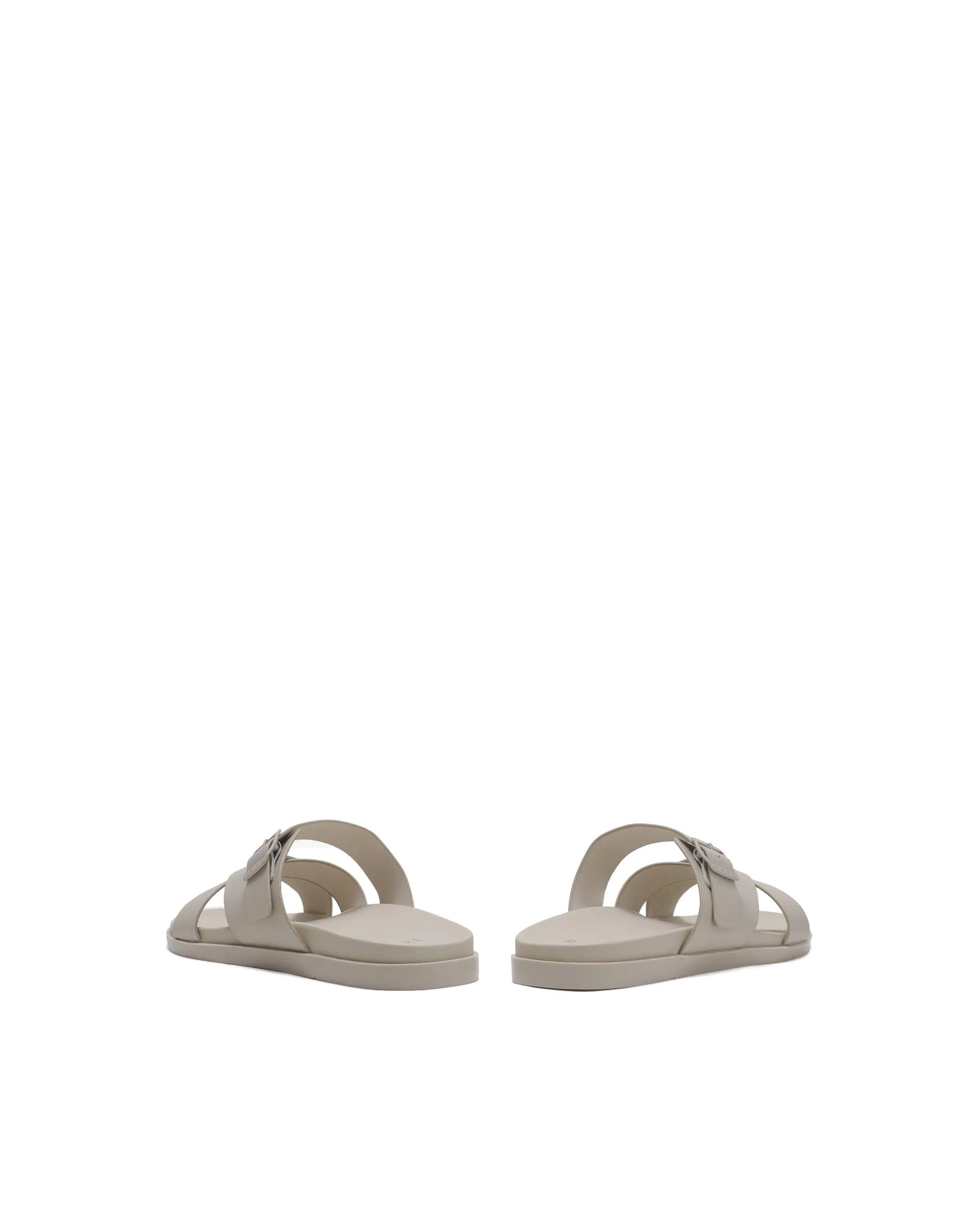 Rarez Men's Pluxi Beige Leather Regular Sandal