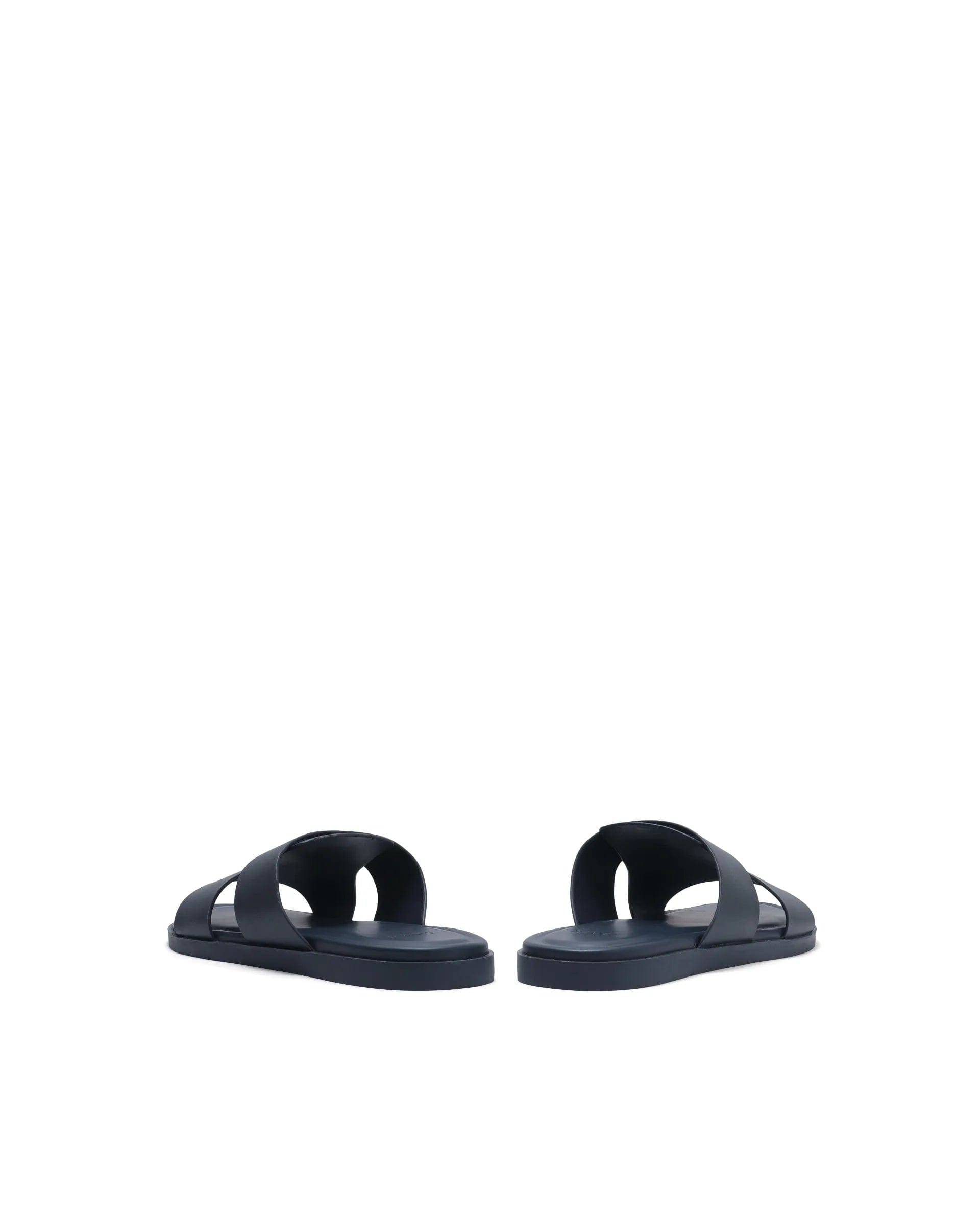 Rarez Men's Jaxa Dark Navy Leather Regular Sandal