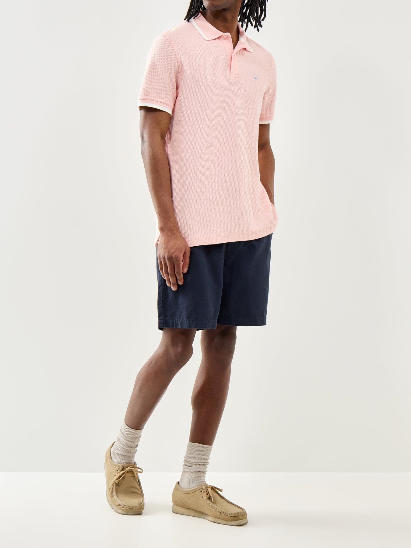 Barbour Lifestyle Barbour Washed Oxford Relaxed Shorts Navy