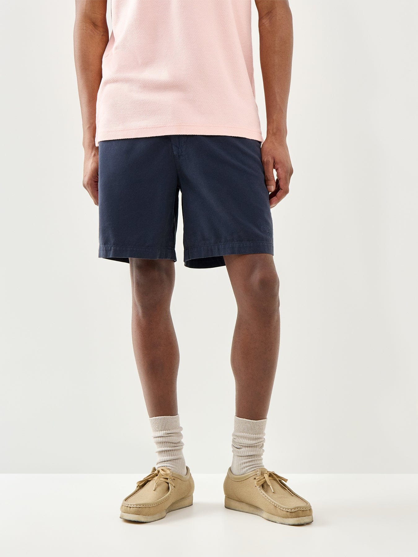 Barbour Lifestyle Barbour Washed Oxford Relaxed Shorts Navy