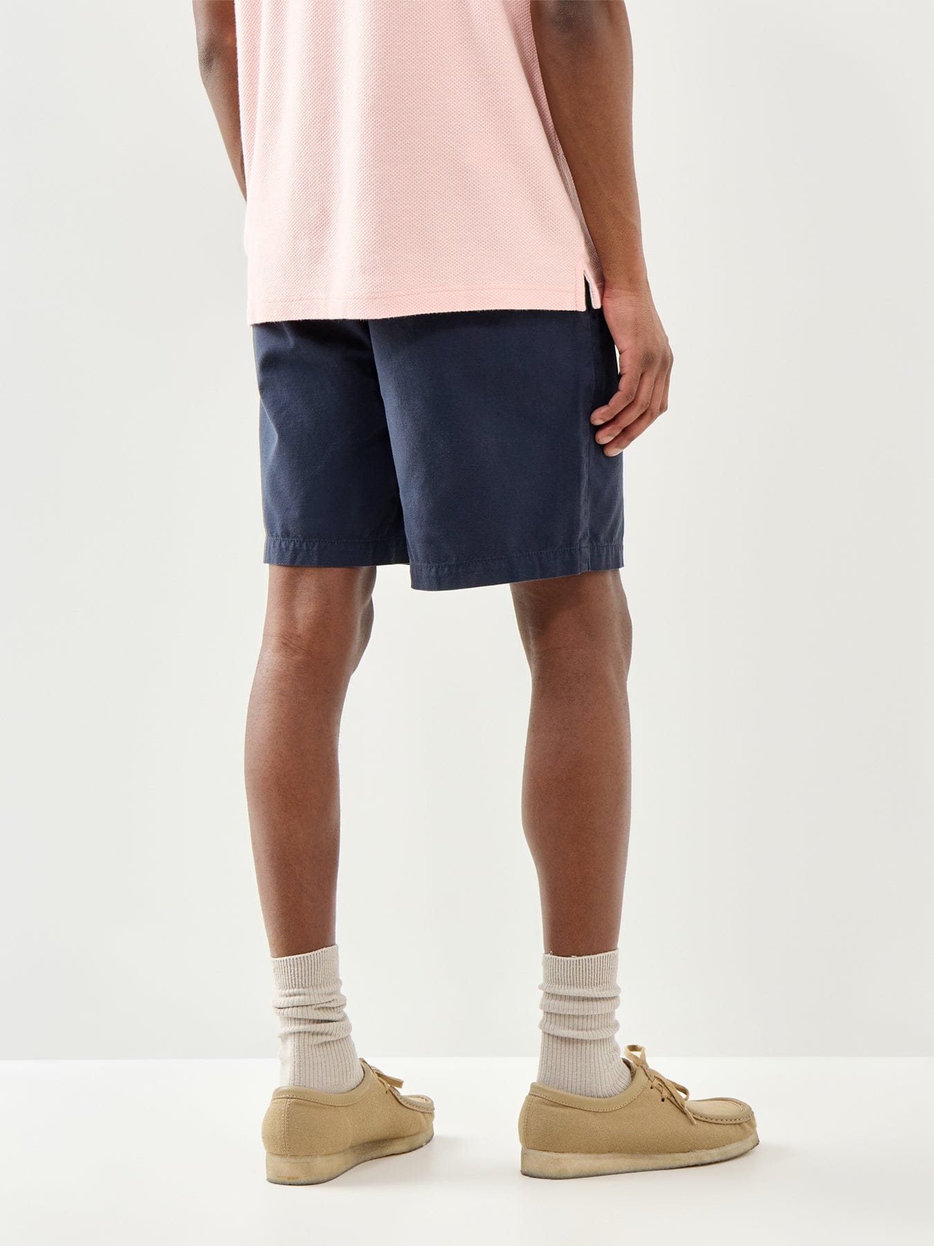 Barbour Lifestyle Barbour Washed Oxford Relaxed Shorts Navy