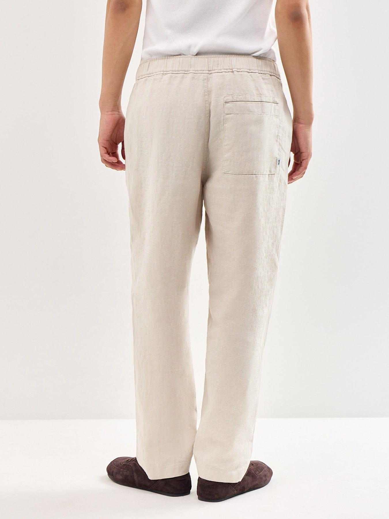 WAX London Kurt Linen Trousers Beige