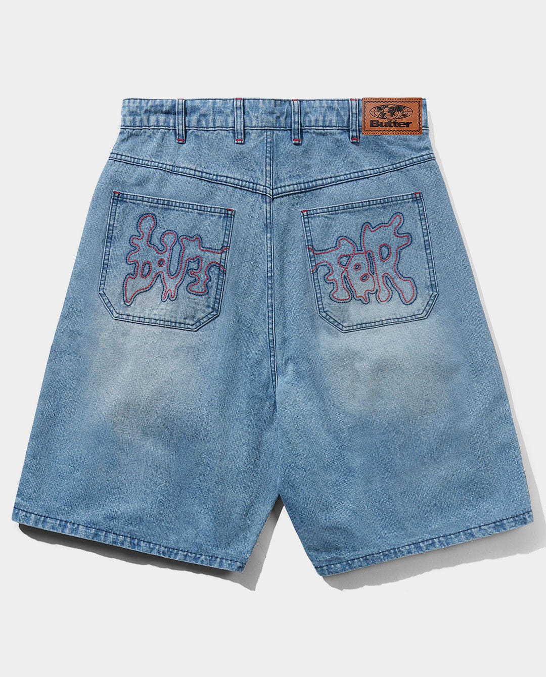 Butter Goods - Blotch Denim Shorts - Streaky Blue