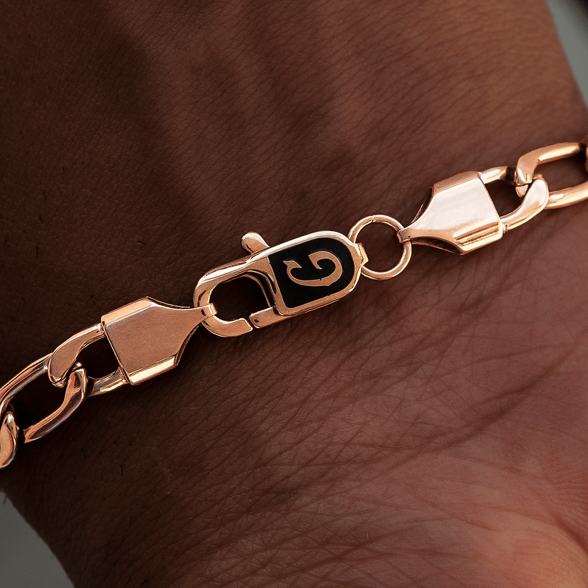 GLD Women Figaro Necklace + Bracelet Bundle in Rose Gold - 6 mm