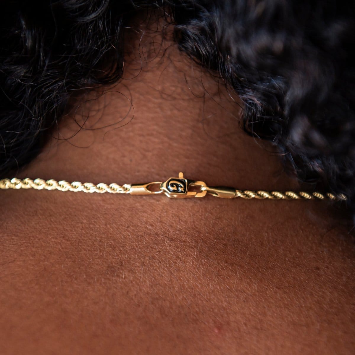 GLD Women Rope Necklace + Bracelet Bundle in Yellow Gold - 2 mm