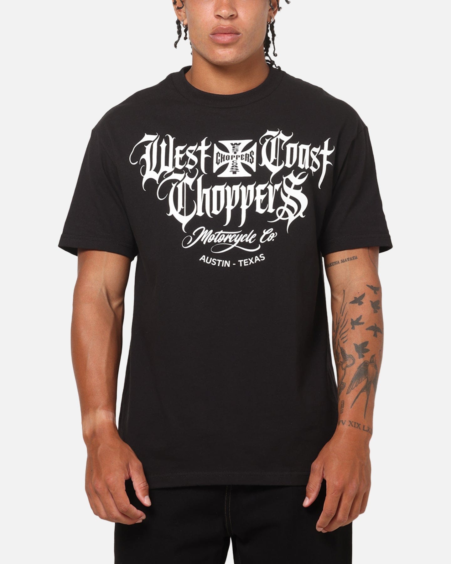WEST COAST Choppers Gothic Logo T - Shirt Black