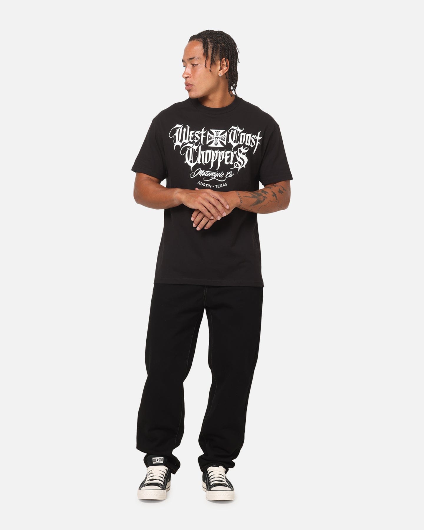 WEST COAST Choppers Gothic Logo T - Shirt Black