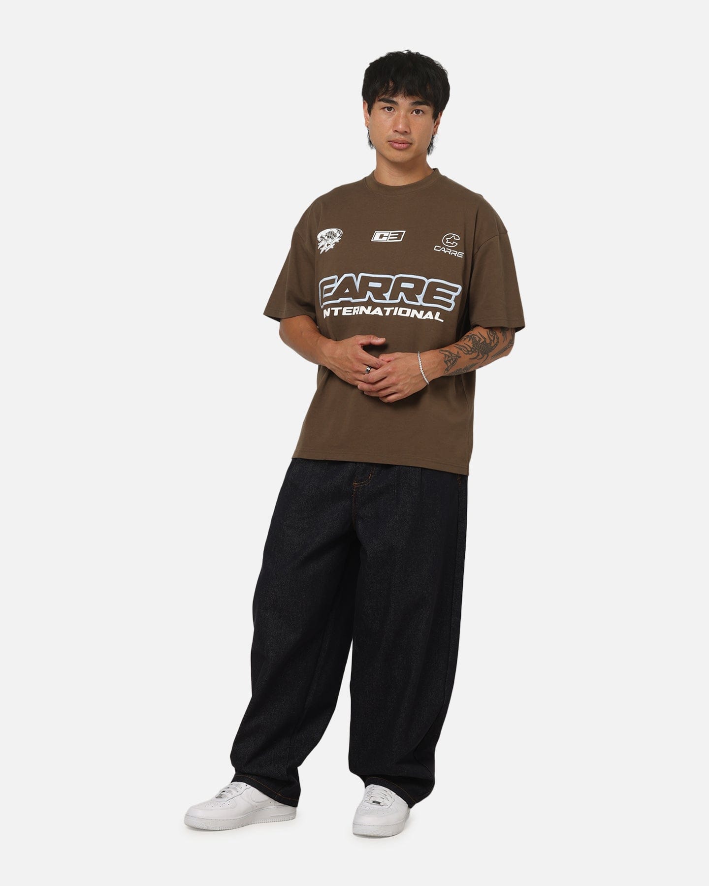 Carre C3 Logo T - Shirt Brown