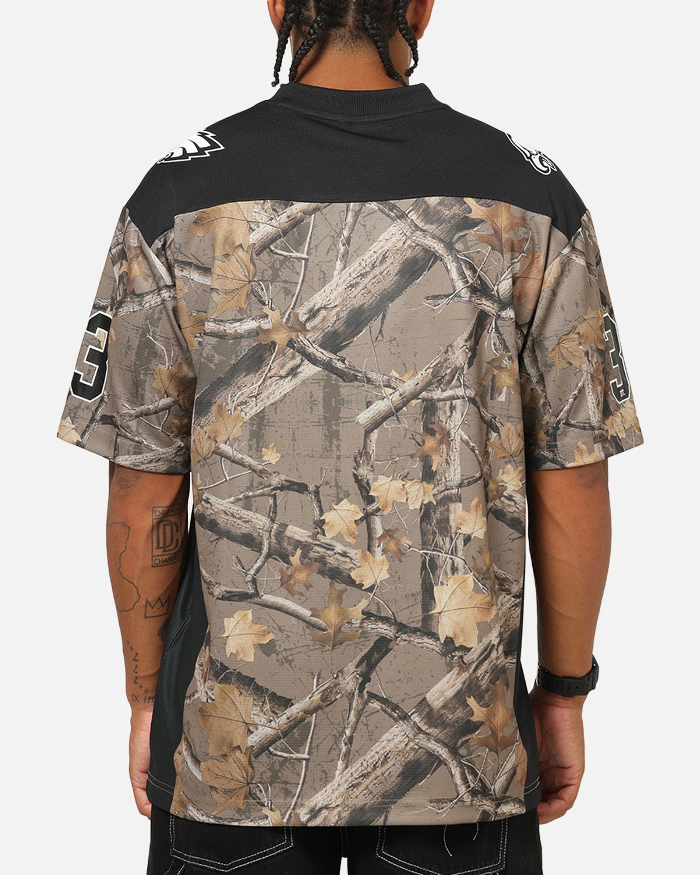 Majestic Athletic Philadelphia Eagles Mesh Oversized T - Shirt Khaki Forest Camo
