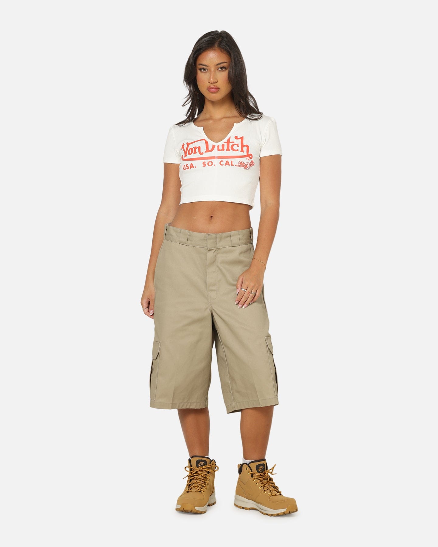 Von Dutch Women's Cropped T - Shirt White