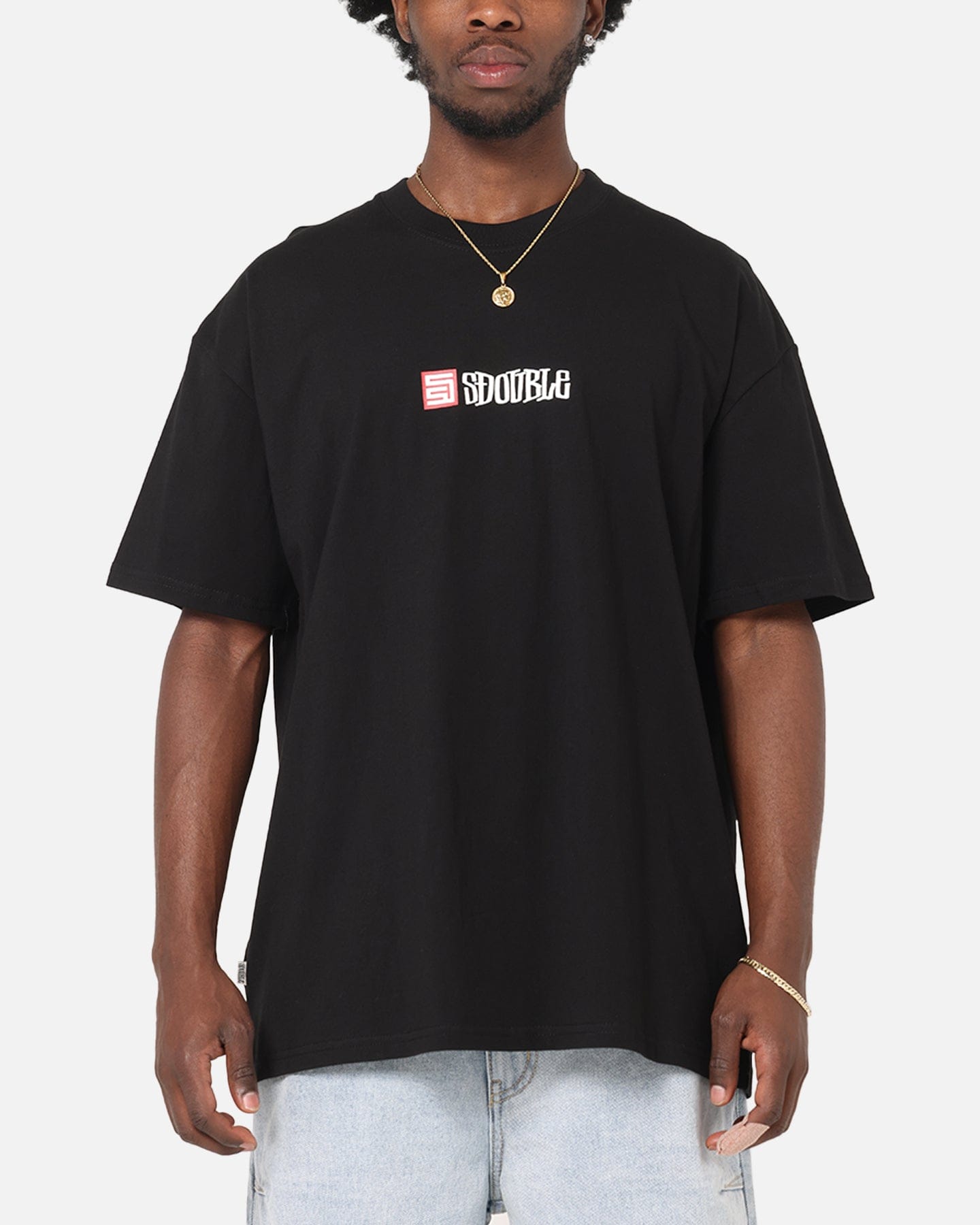 S Double Cube Mid Block T - Shirt Black