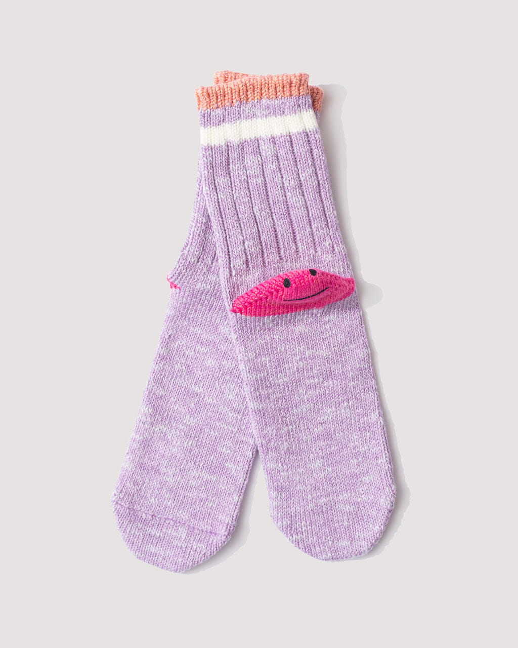 Kapital 60 Yarn Happy Heel Socks - Purple/Pink
