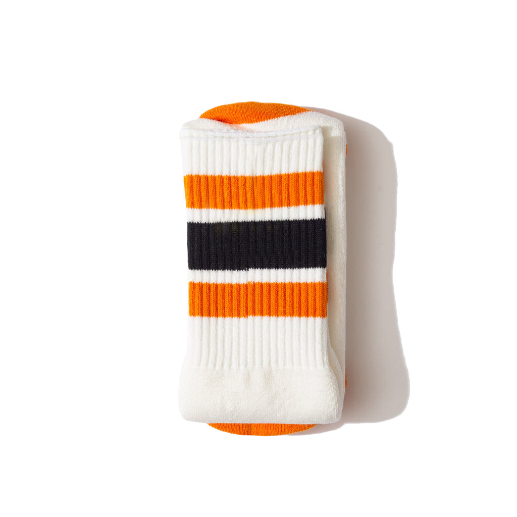 Kapital Happy Heel Skaters Knee High Socks - White/Orange
