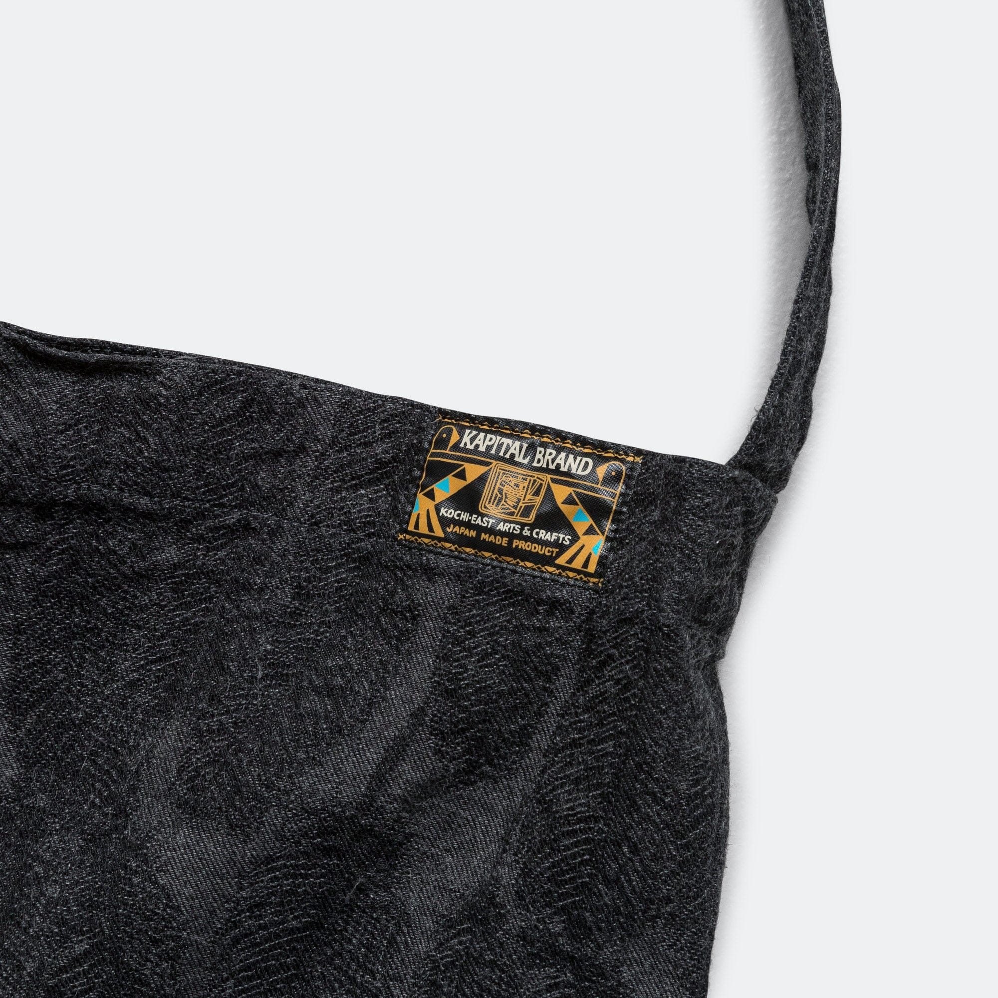 Kapital 12 oz MAGPIE Denim MEDICINE Bag - Black/Black
