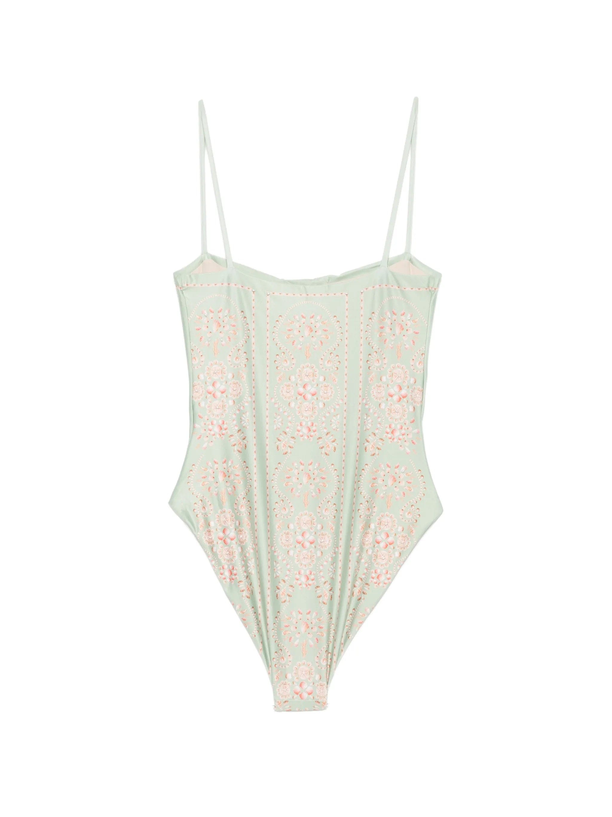 Agua by Agua Bendita Durazno Playa shell - print swimsuit