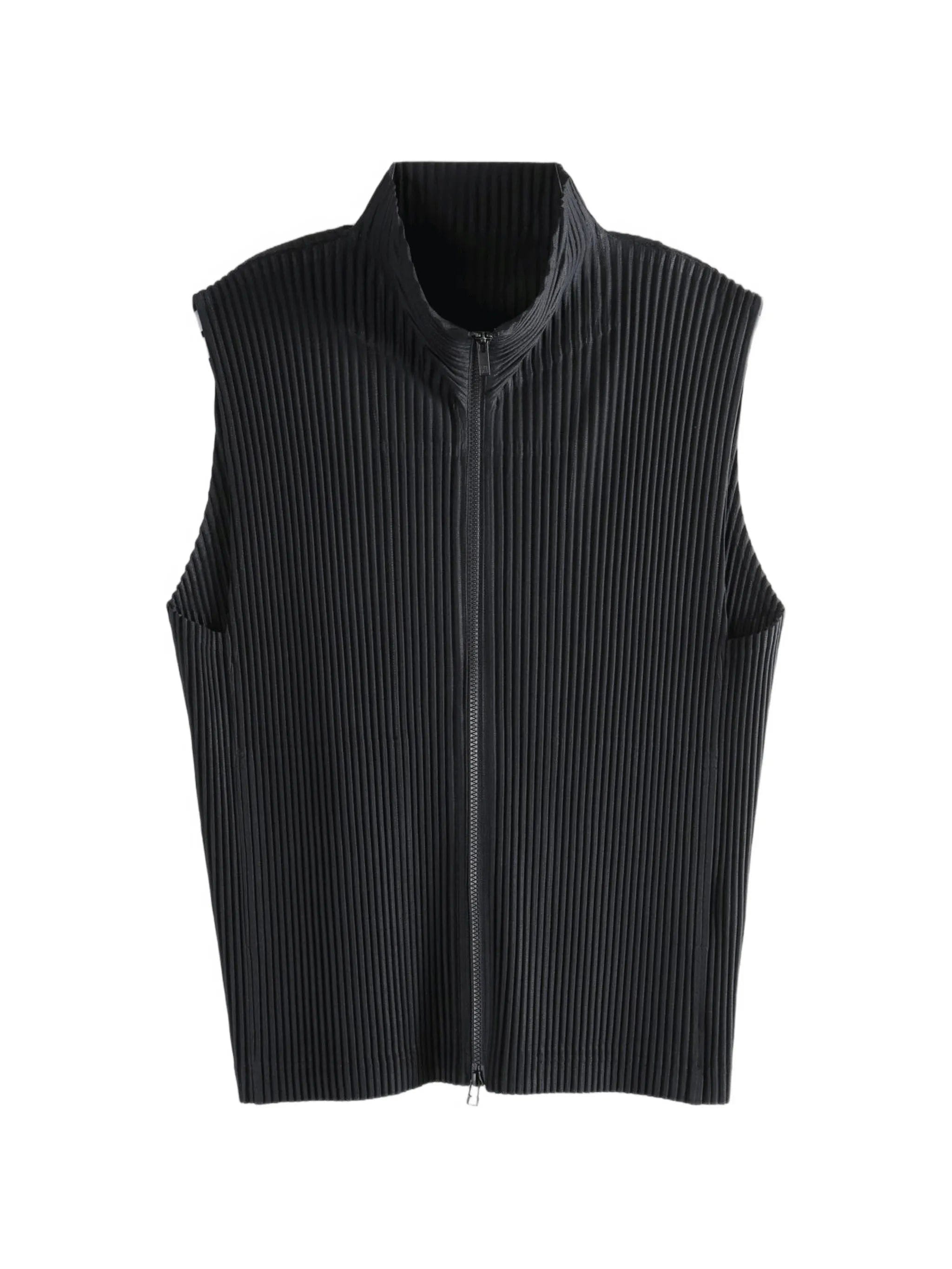 Homme Plissé Issey Miyake Monthly Colors : April pleated zip - up T - shirt