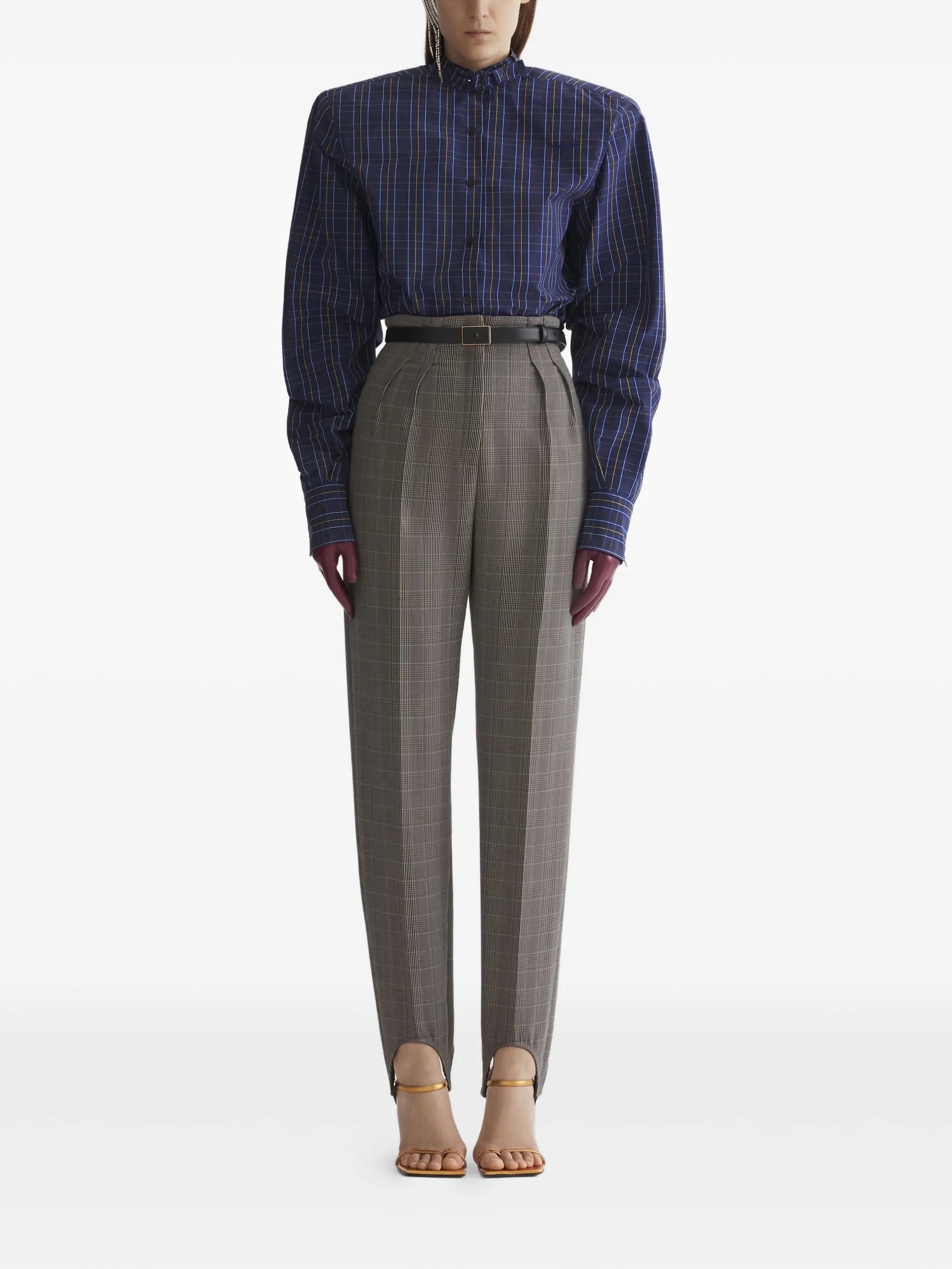 Mugler padded shoulders shirt