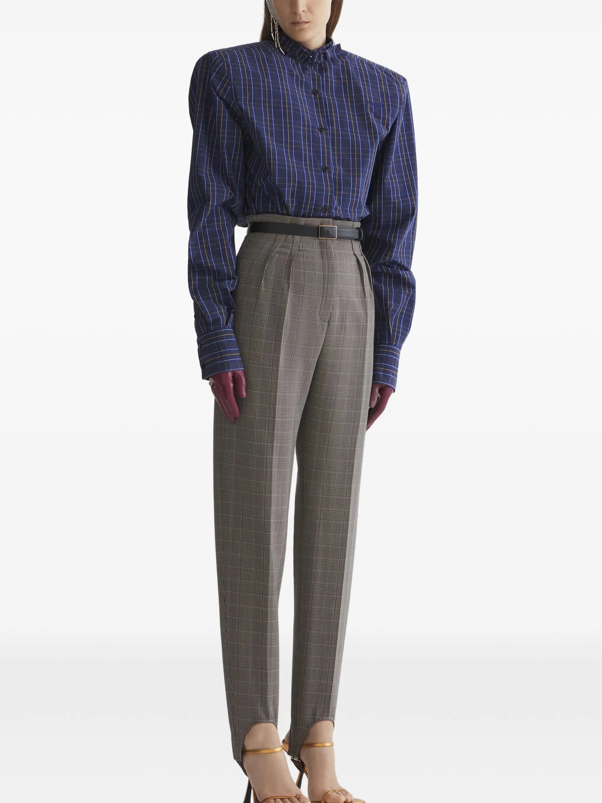 Mugler padded shoulders shirt
