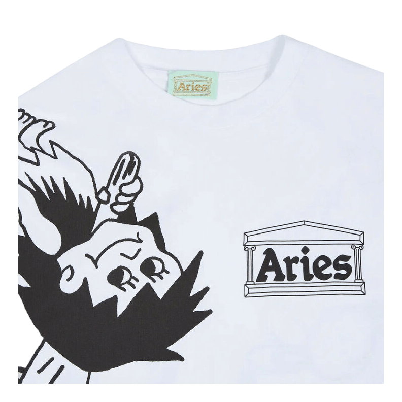 Aries Graphic Mashup Ls T-Shirt White