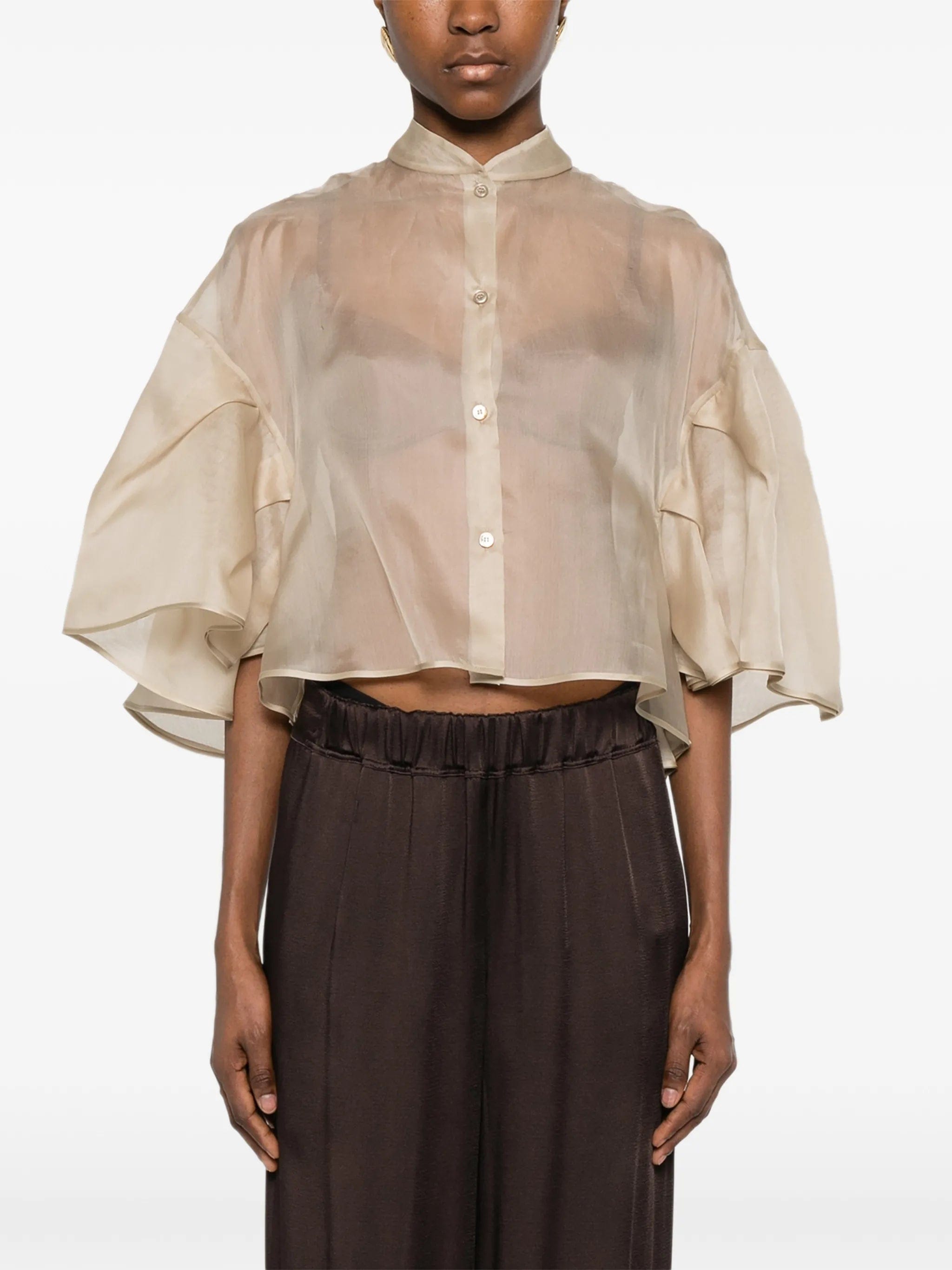 Max Mara ruffled layered shirt