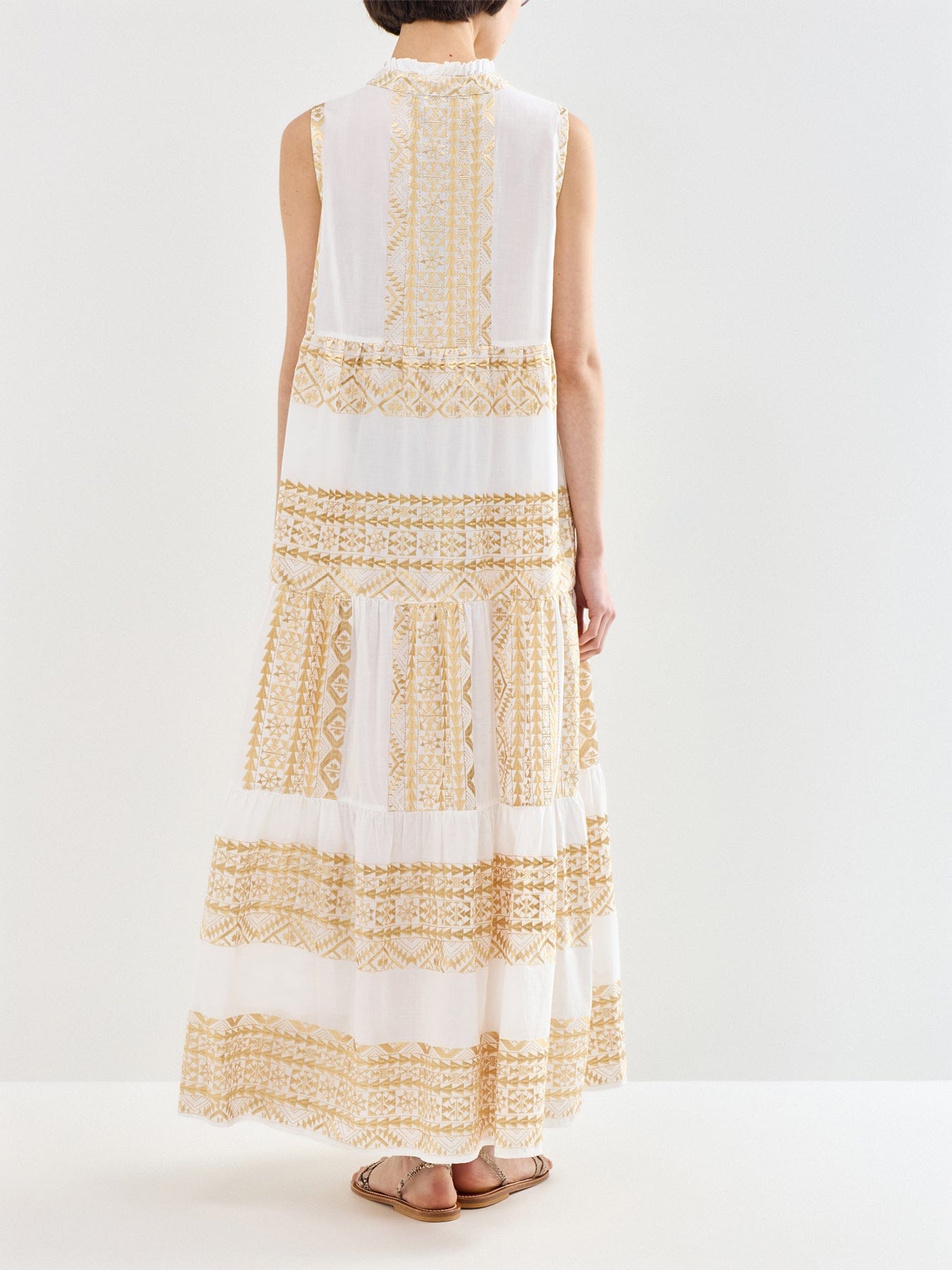 Kori Classic Triangle Maxi Dress White