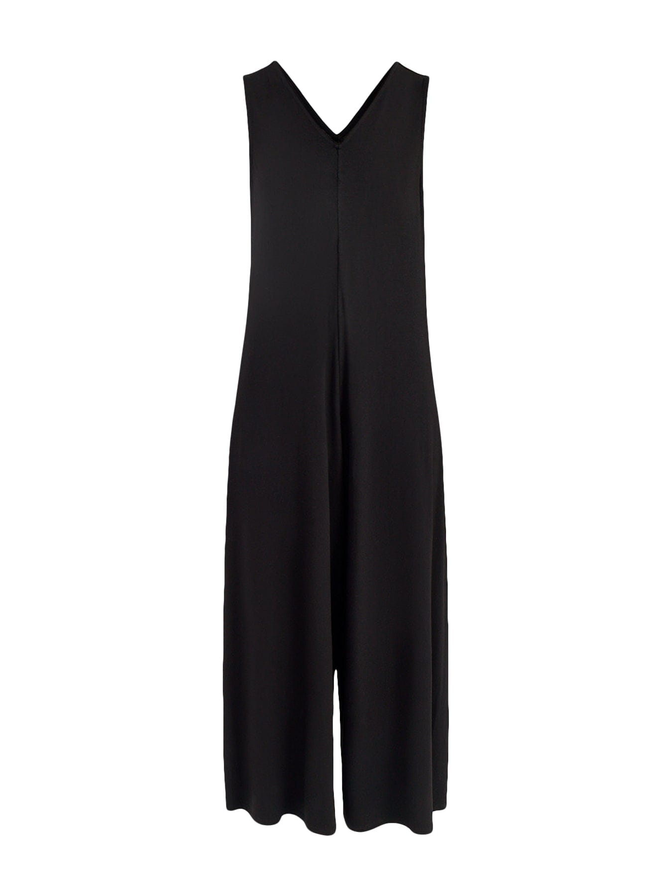 Ro and Zo V - Neck Jersey Jumpsuit Black