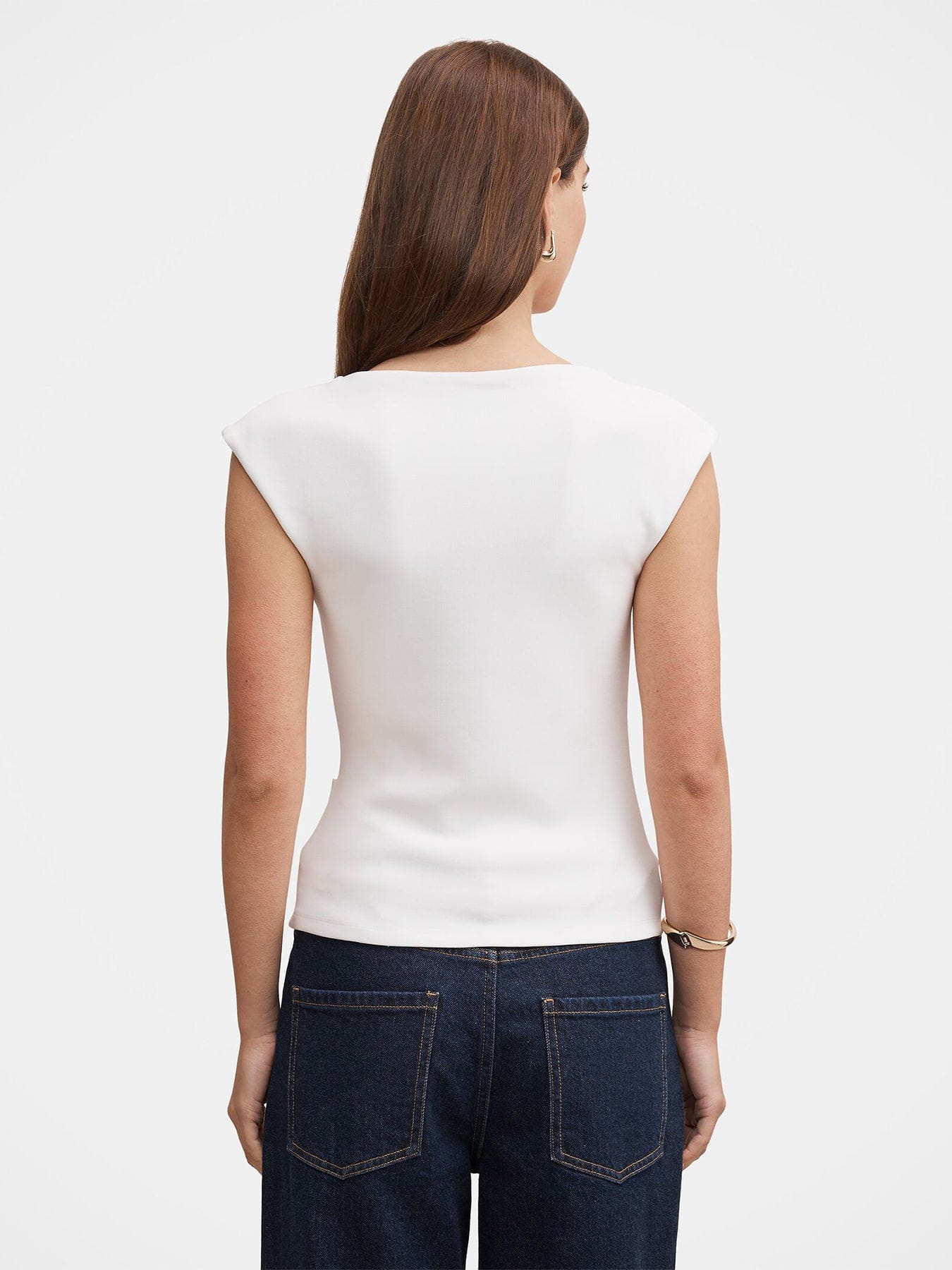 Forever New Serena Hardware Detail Blouse White
