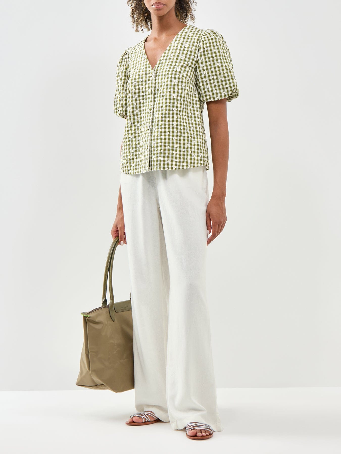 ONLY Goa Linen Blend Pull - On Trousers White
