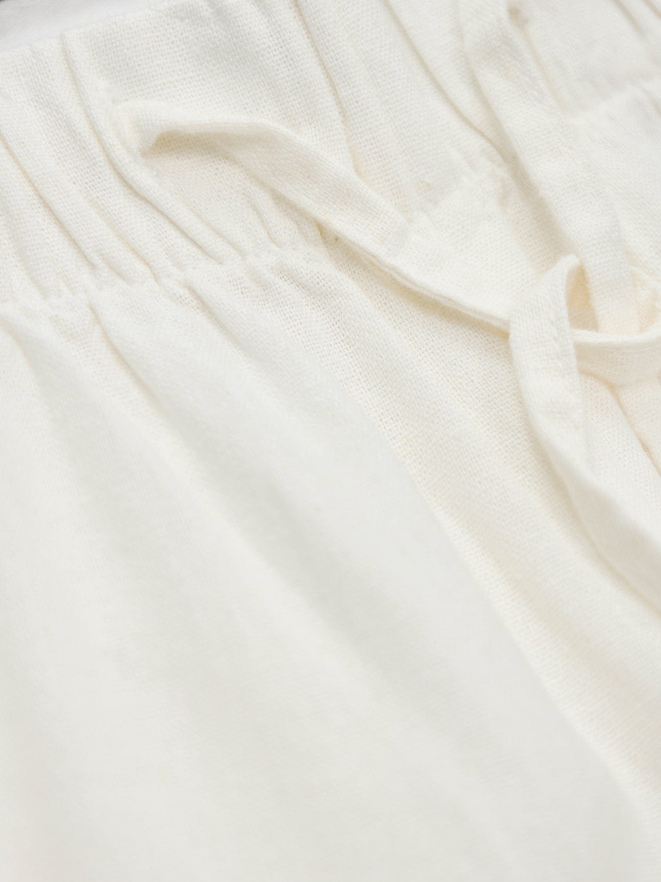 ONLY Goa Linen Blend Pull - On Trousers White