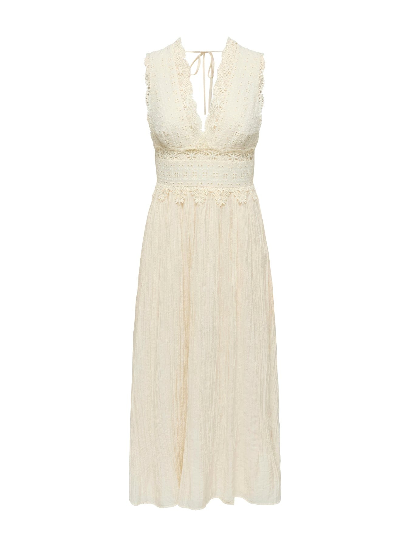 ONLY Melor Lace Midi Dress Cream