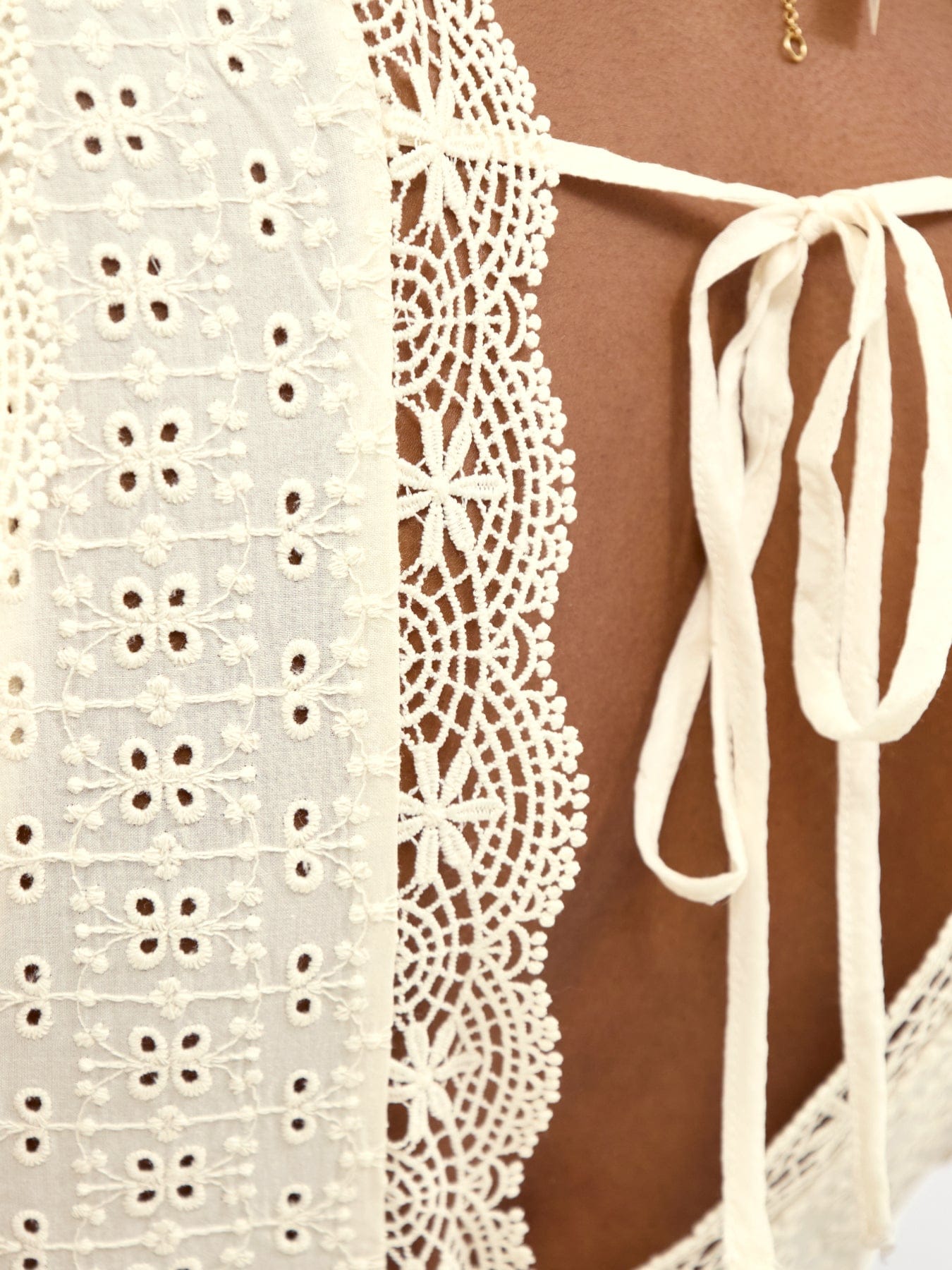 ONLY Melor Lace Midi Dress Cream