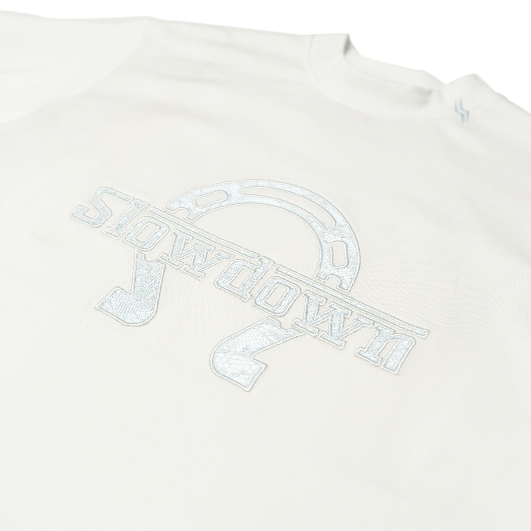 Slowdown Equine Shoe T-Shirt White (SS26) - Secret Edition