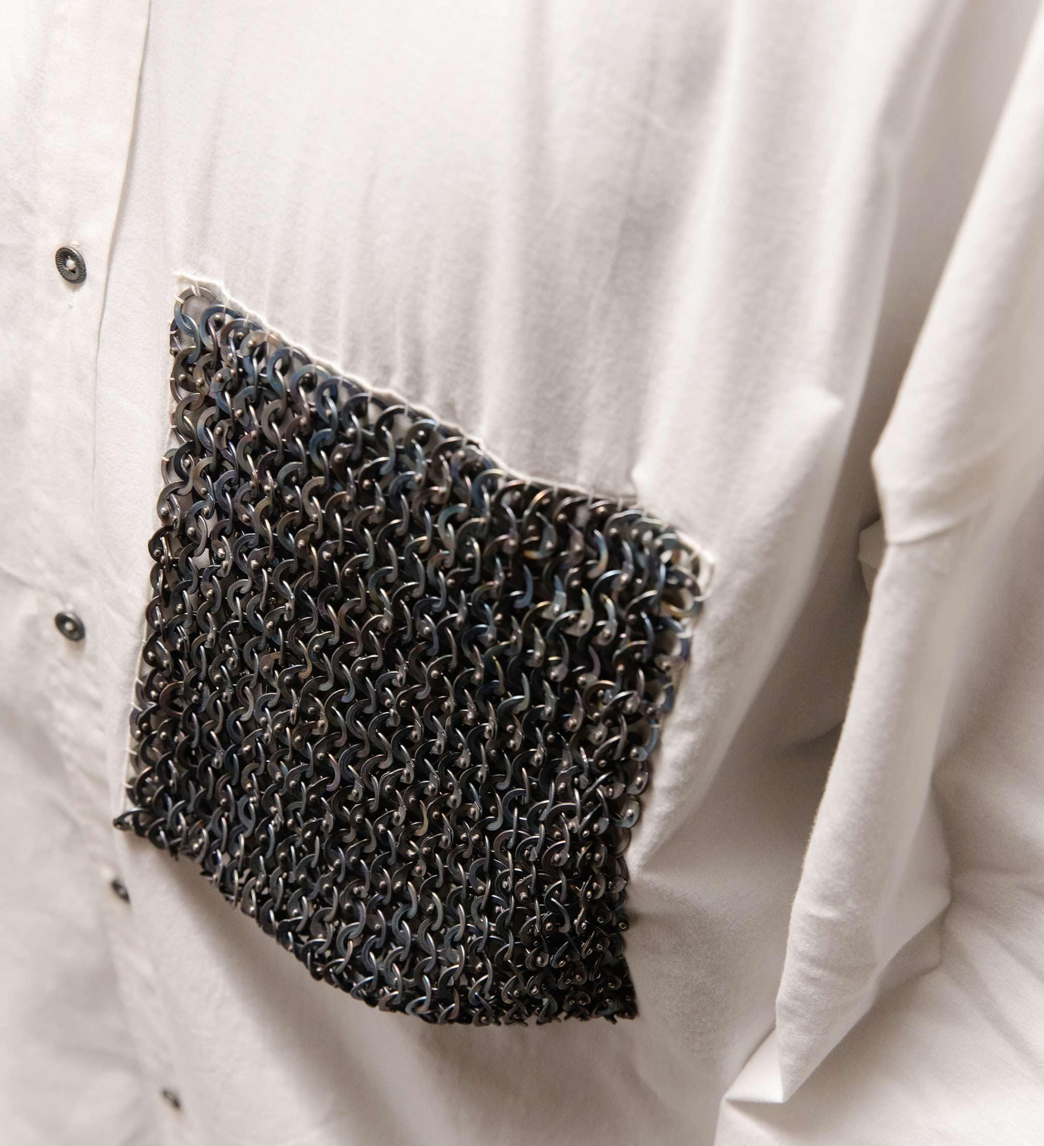 Cause & Effect Iron Heart' Chainmail Armour Oversize Shirt