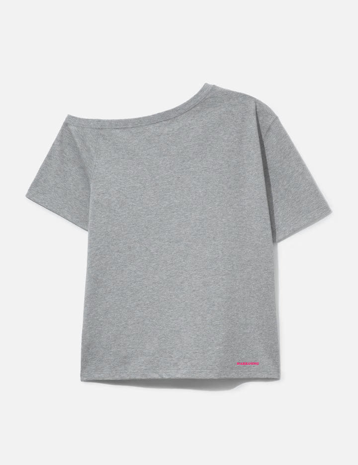 Markgong Gray Squirrel Printed One - Shoulder Short Sleeve T - Shirt