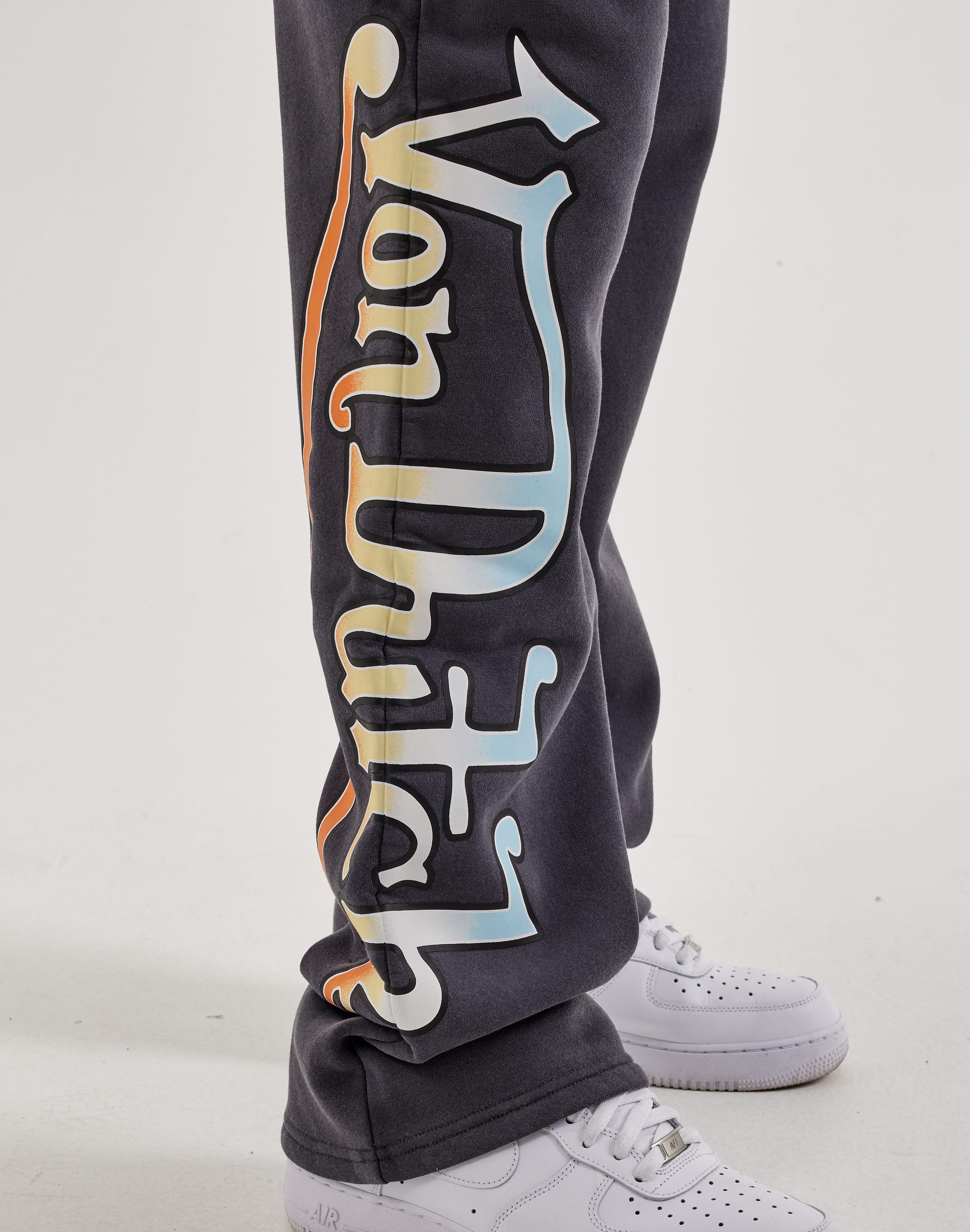 Von Dutch Classic Logo Acid Washed Fleece Sweatpants