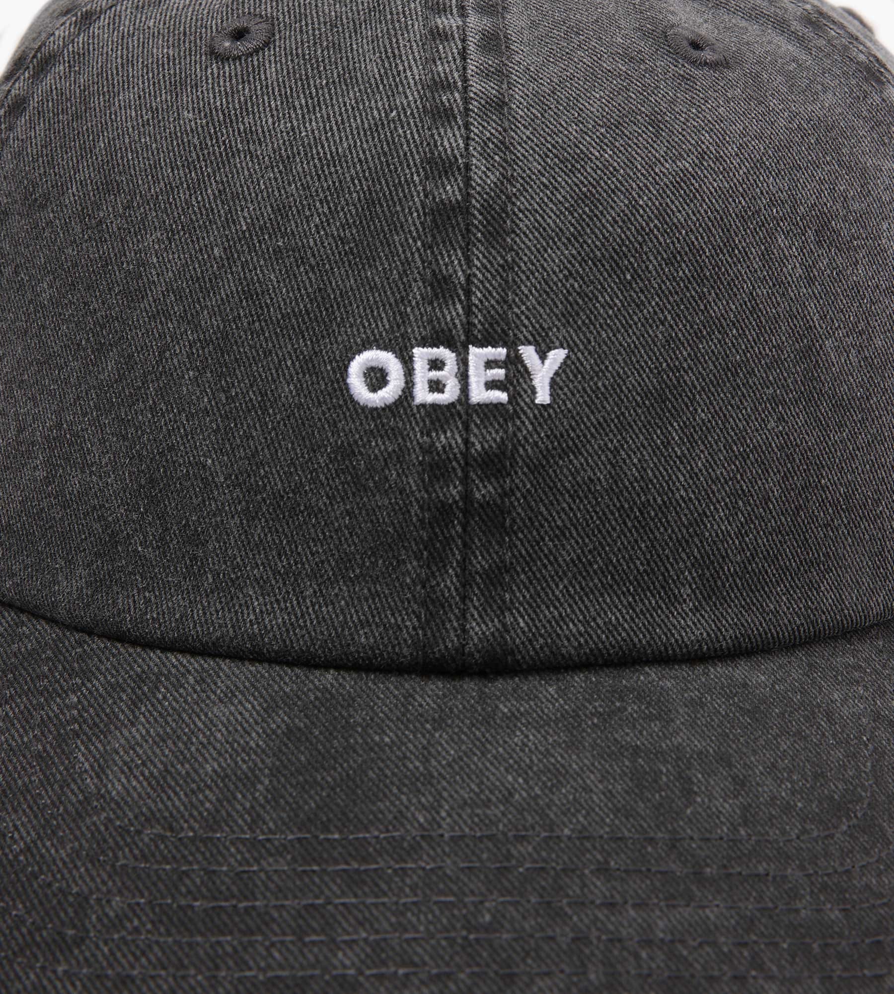 Obey Pigment Bold 6 Panel Strapback Pigment Black