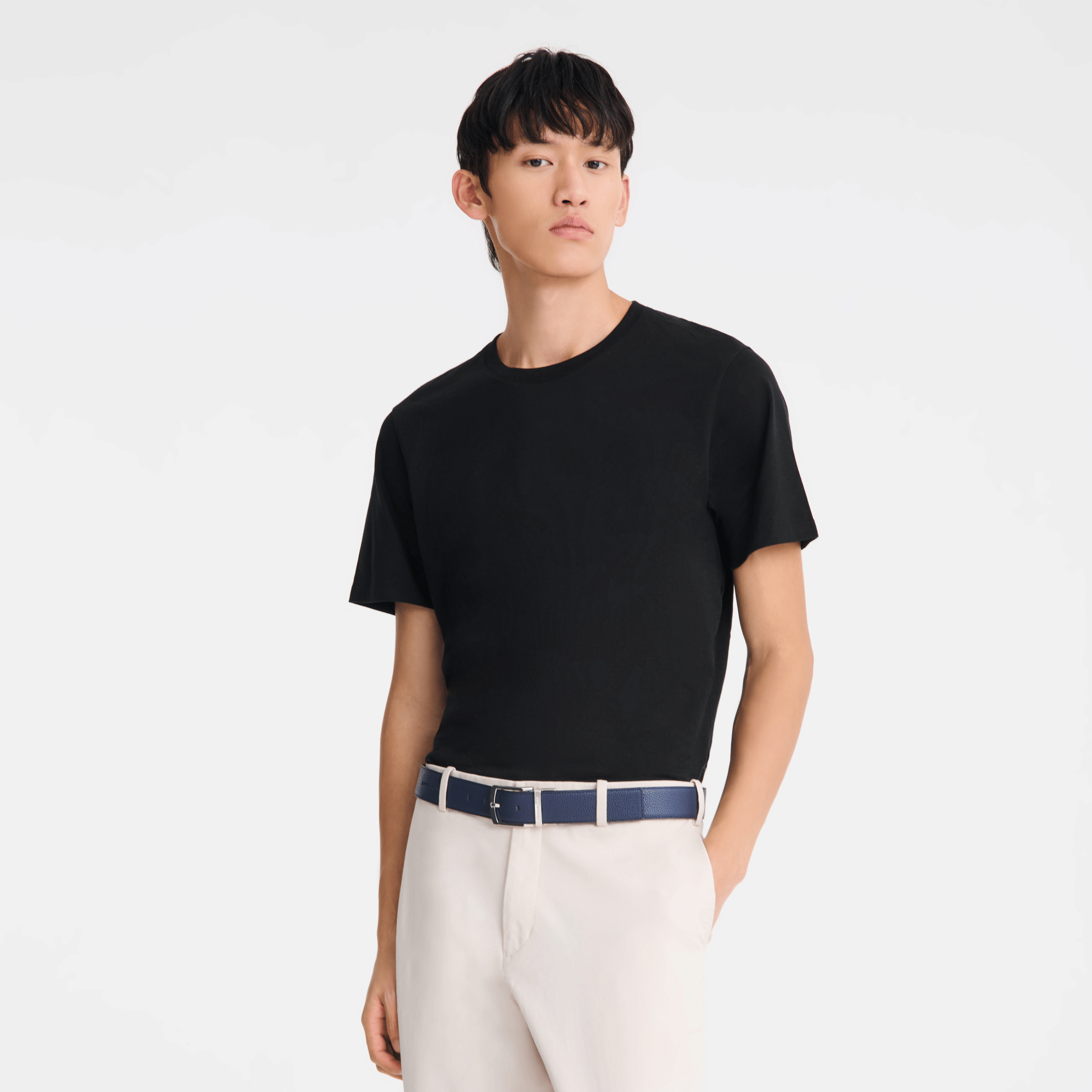 Long Champ Longchamp Le Foulonné Men's belt Navy/Black