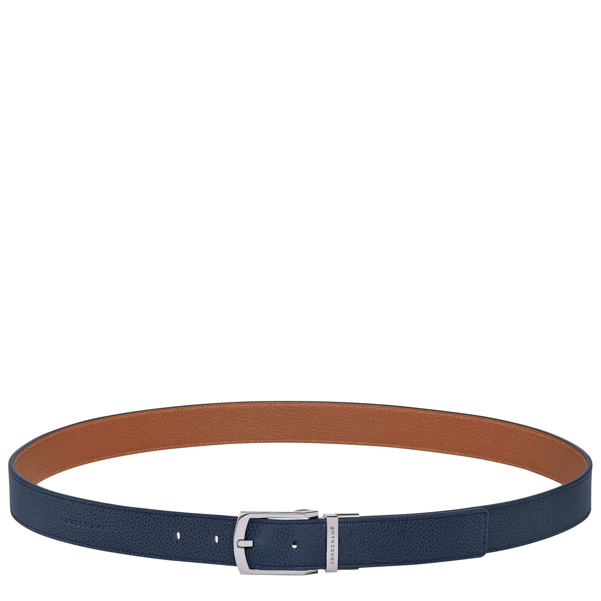 Long Champ Longchamp Le Foulonné Men's belt Navy/Caramel