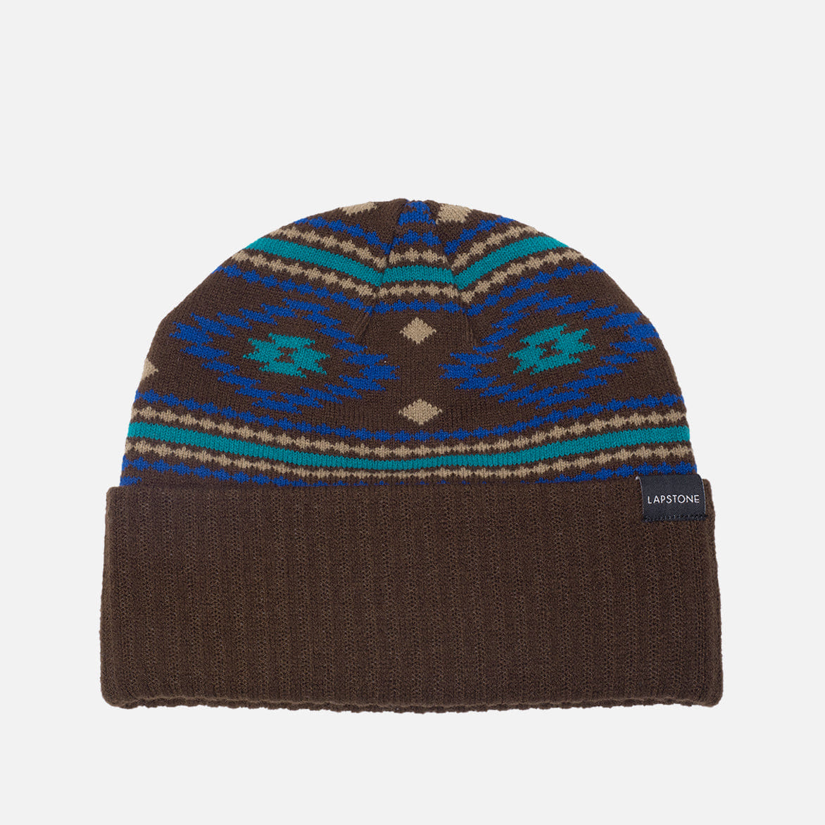 Lapstone & Hammer LAPSTONE INTARSIA KNIT BEANIE - BROWN