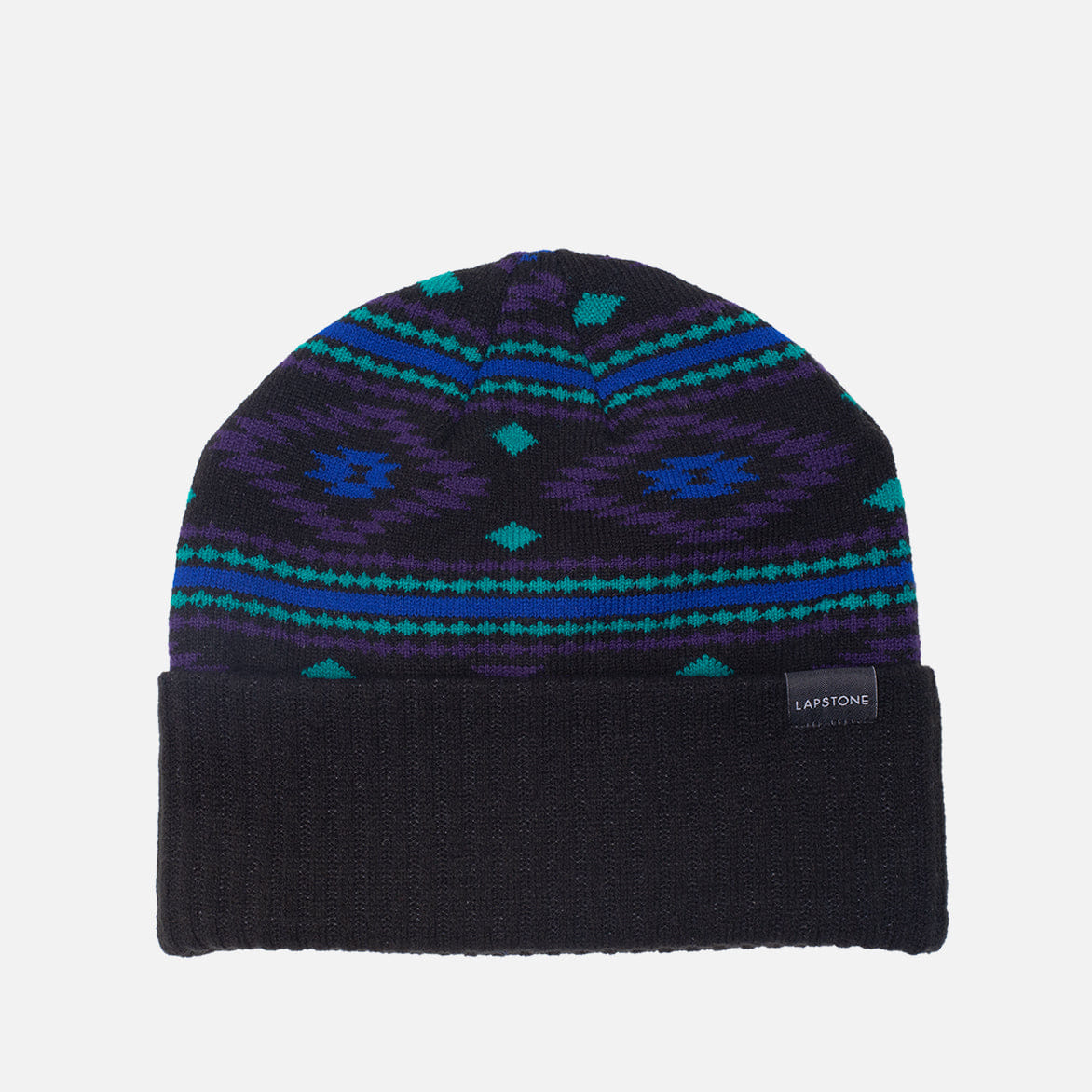 Lapstone & Hammer LAPSTONE INTARSIA KNIT BEANIE - BLACK