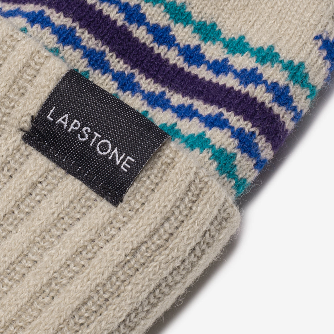 Lapstone & Hammer LAPSTONE INTARSIA KNIT BEANIE - IVORY