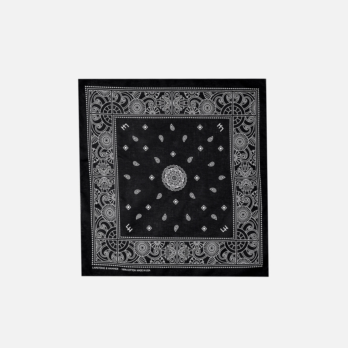 Lapstone & Hammer LAPSTONE MEDALLION DECO BANDANA - BLACK