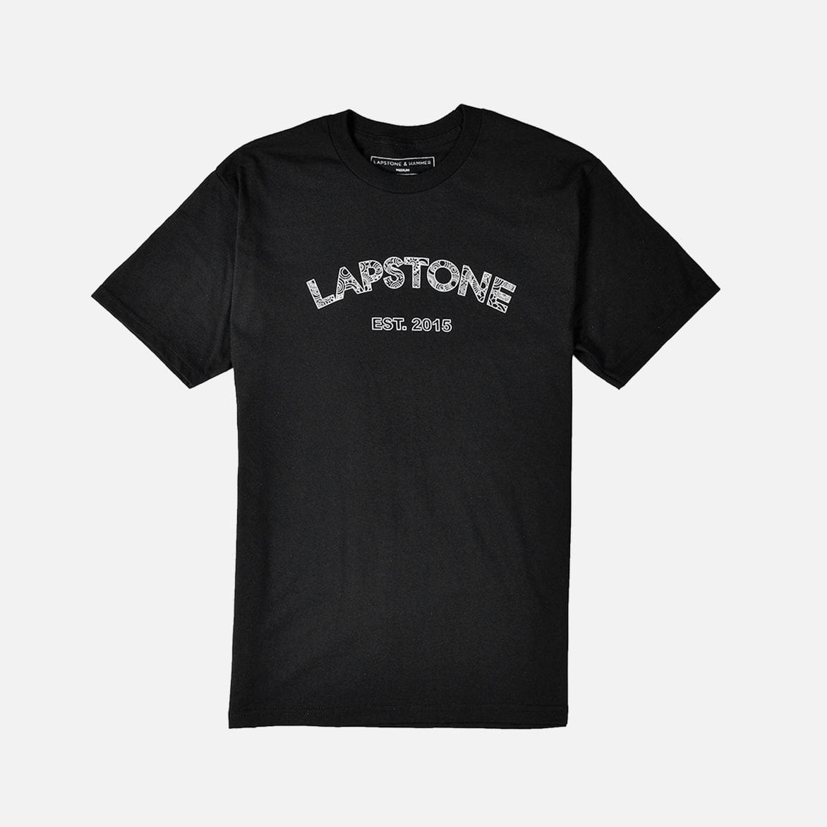 Lapstone & Hammer LAPSTONE ARCH DECO T-Shirt - BLACK / WHITE