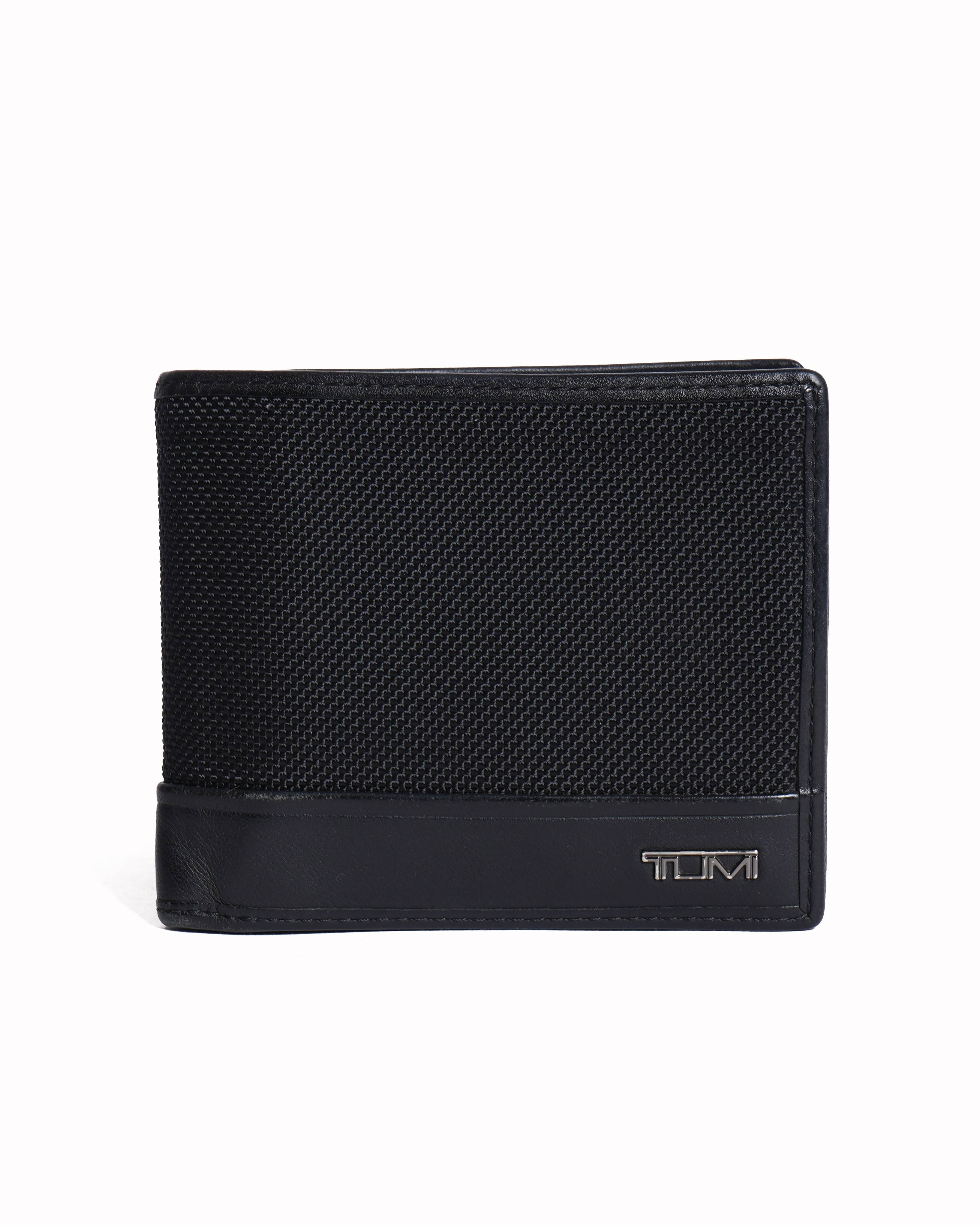 Tumi Ballistic Nylon and Leather Bifold Wallet