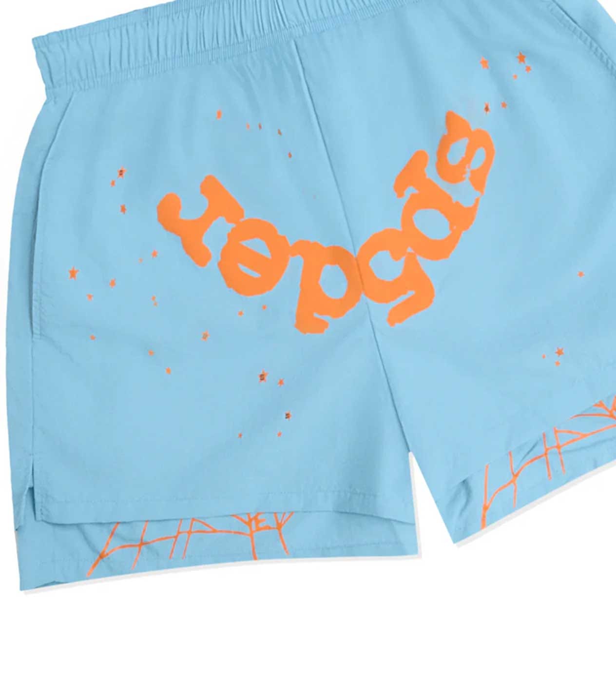 Sp5der Worldwide Sp5der Light Blue OG Web Double Layer Short