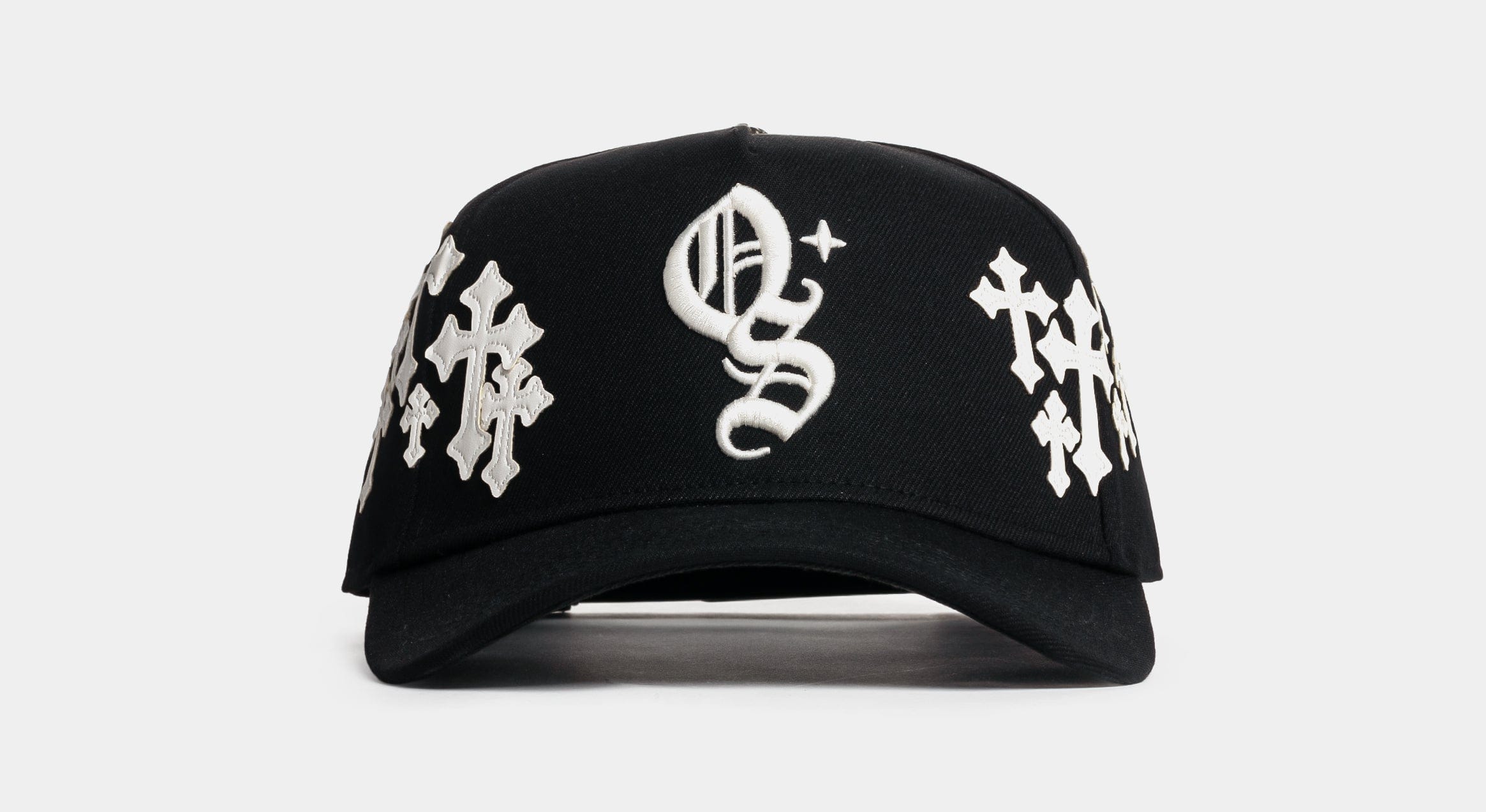 Maison Article Crosses Snapback Mens Hat (Black/White)